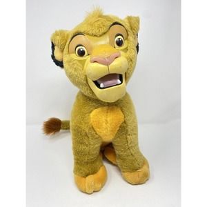 Disney's Lion King Plush Simba Hard Plastic Face Disneyland Walt Disney World